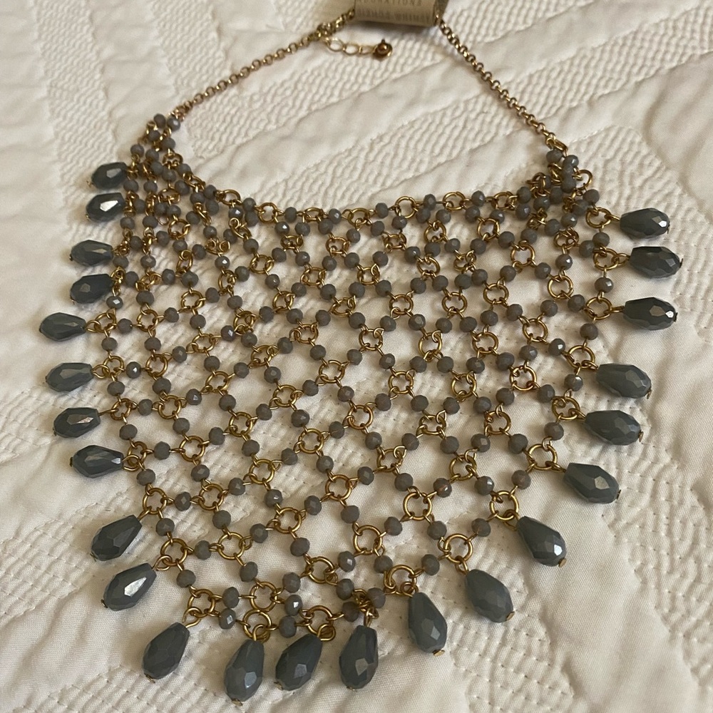 Anthropologie Net Bib Necklace